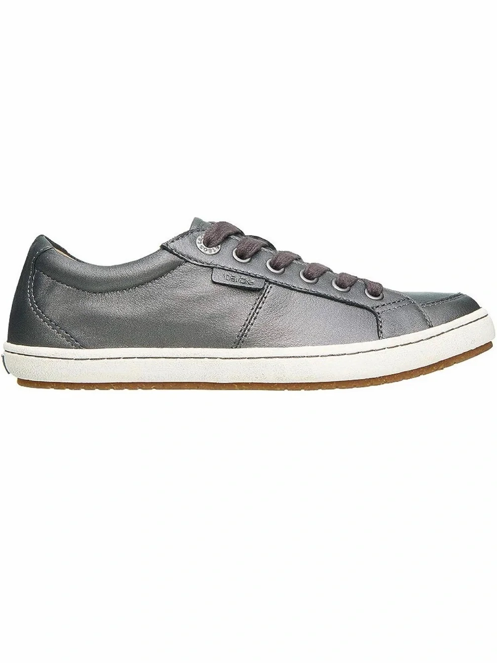 Taos Footwear Men's Low-Top Sneaker in Gray and Cream